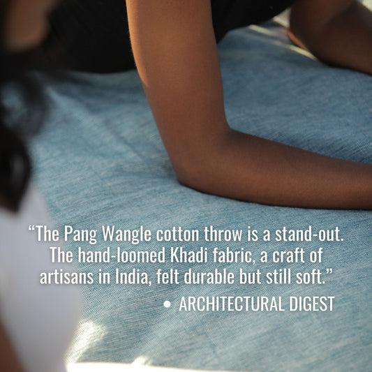 Tranquil Bug-Repellent Blanket – Oversized Insect Shield® Outdoor Throw Made with 100% Khadi Cotton