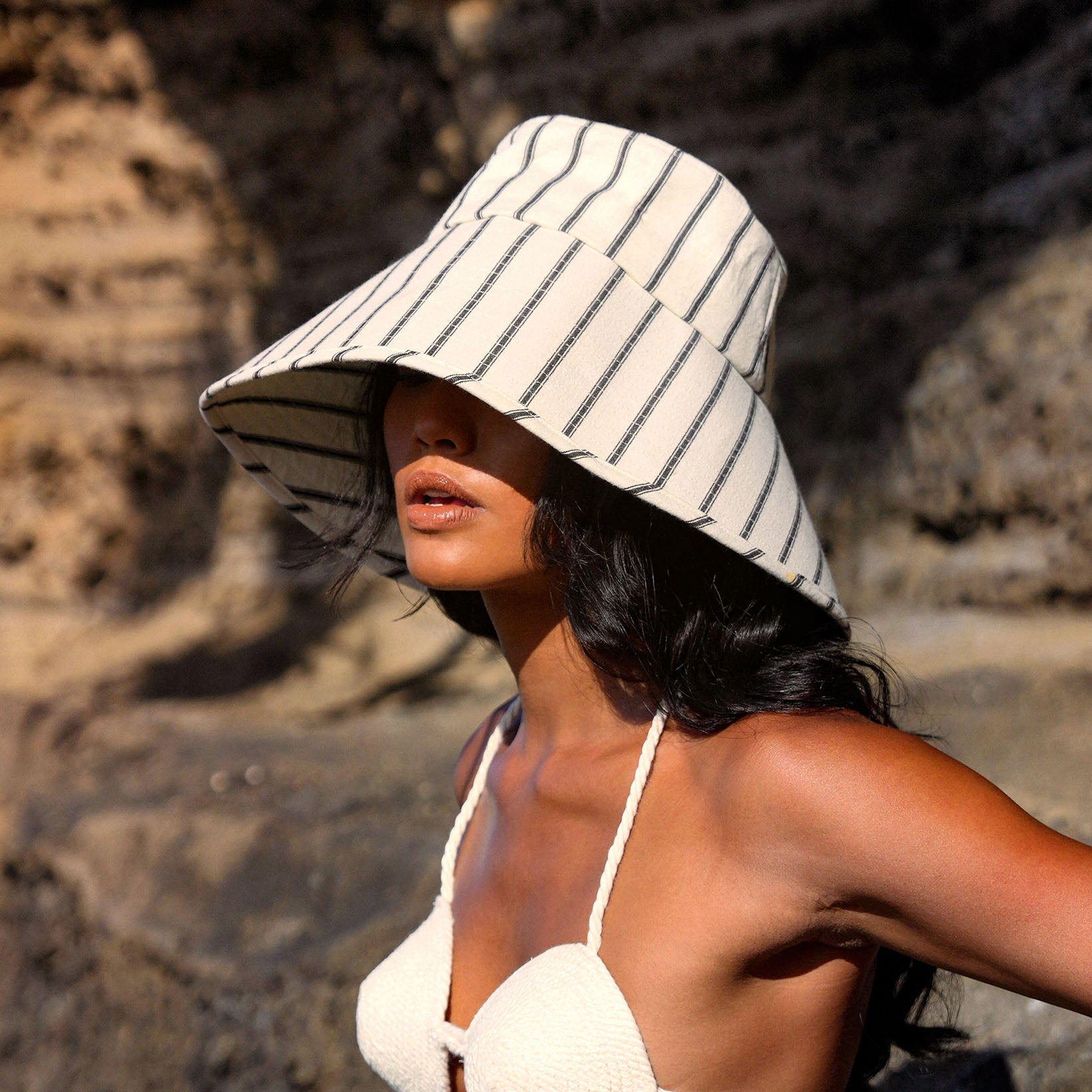 Lurik Striped Sun Hat