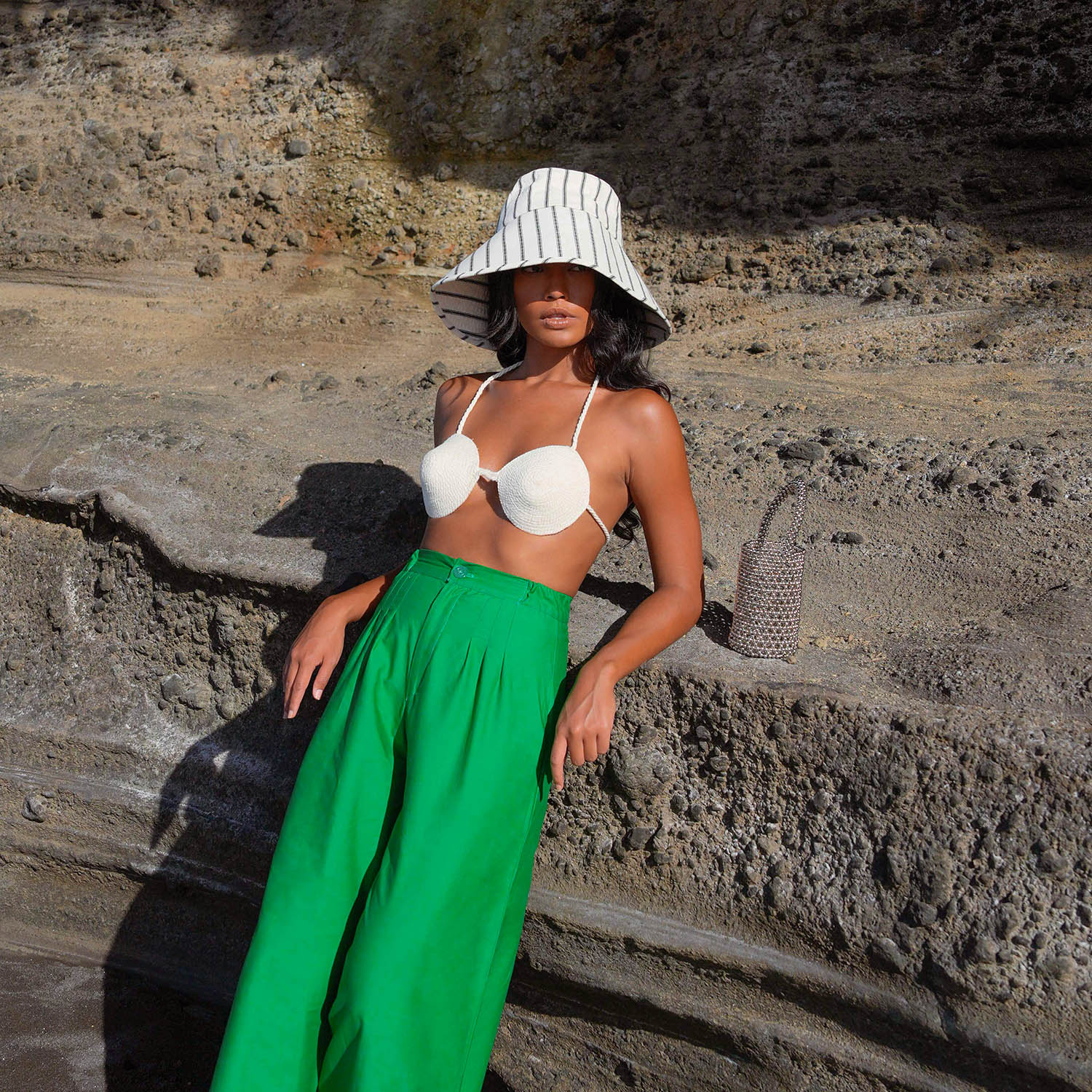 Lurik Striped Sun Hat