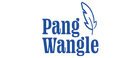 Pang Wangle bug repellent apparel with insect shield company logo with stacked words and a leaf feather icon in white