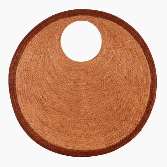 Round Jute Bag – Walnut
