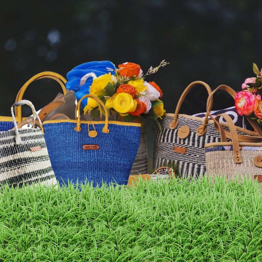 Nourish Sisal Tote – Sky Blue