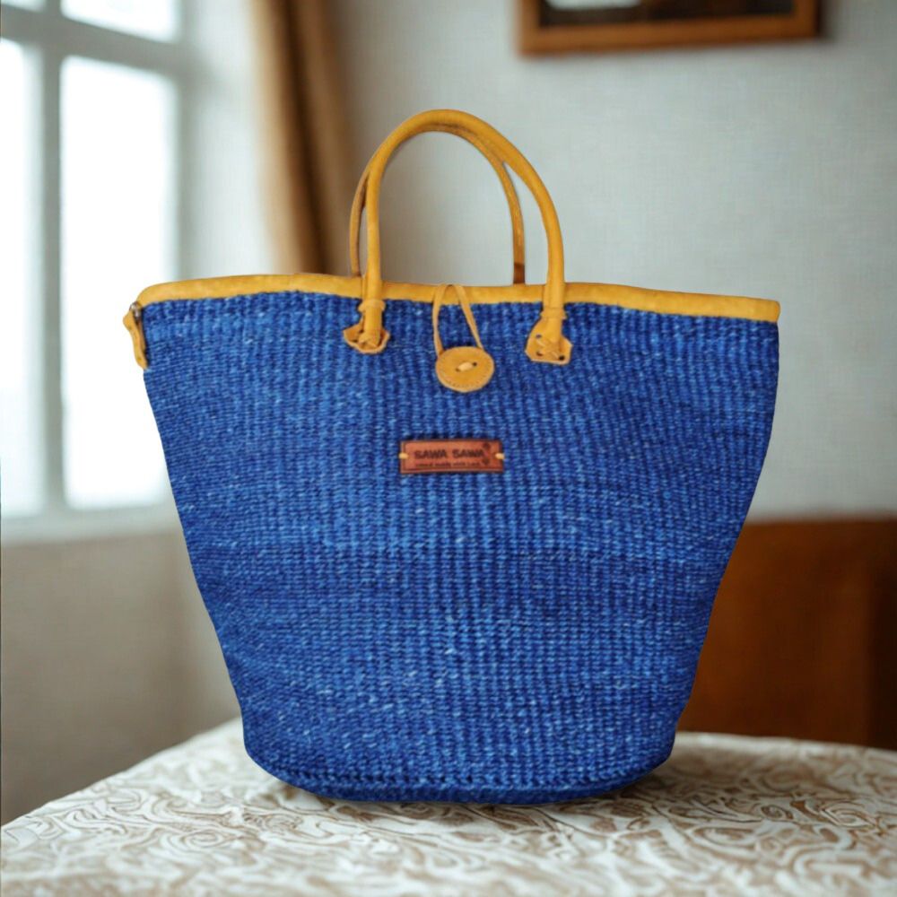 Nourish Sisal Tote – Sky Blue