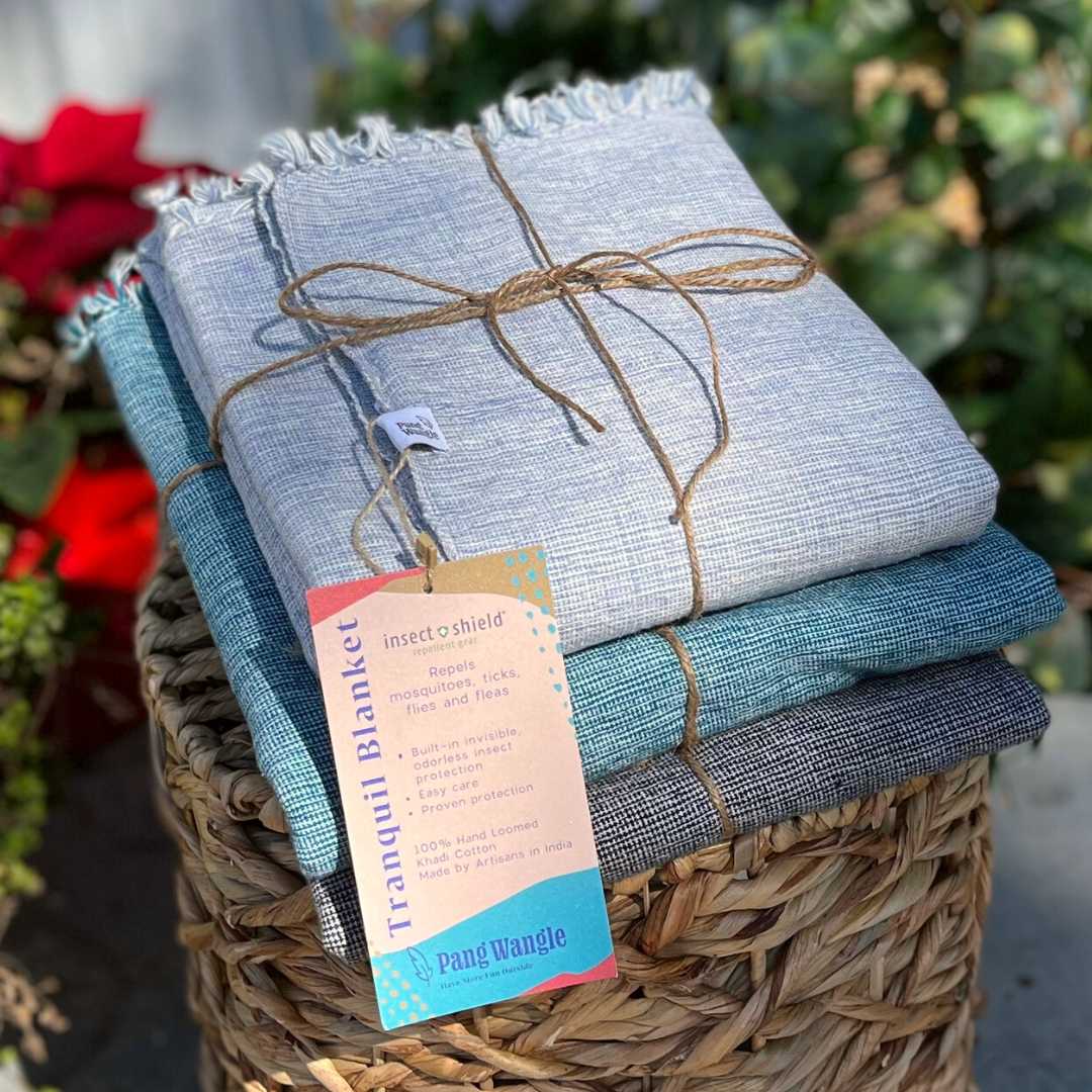 Artisan Made Bug Repellent Outdoor Throw with Odorless Insect Shield® - Pang Wangle